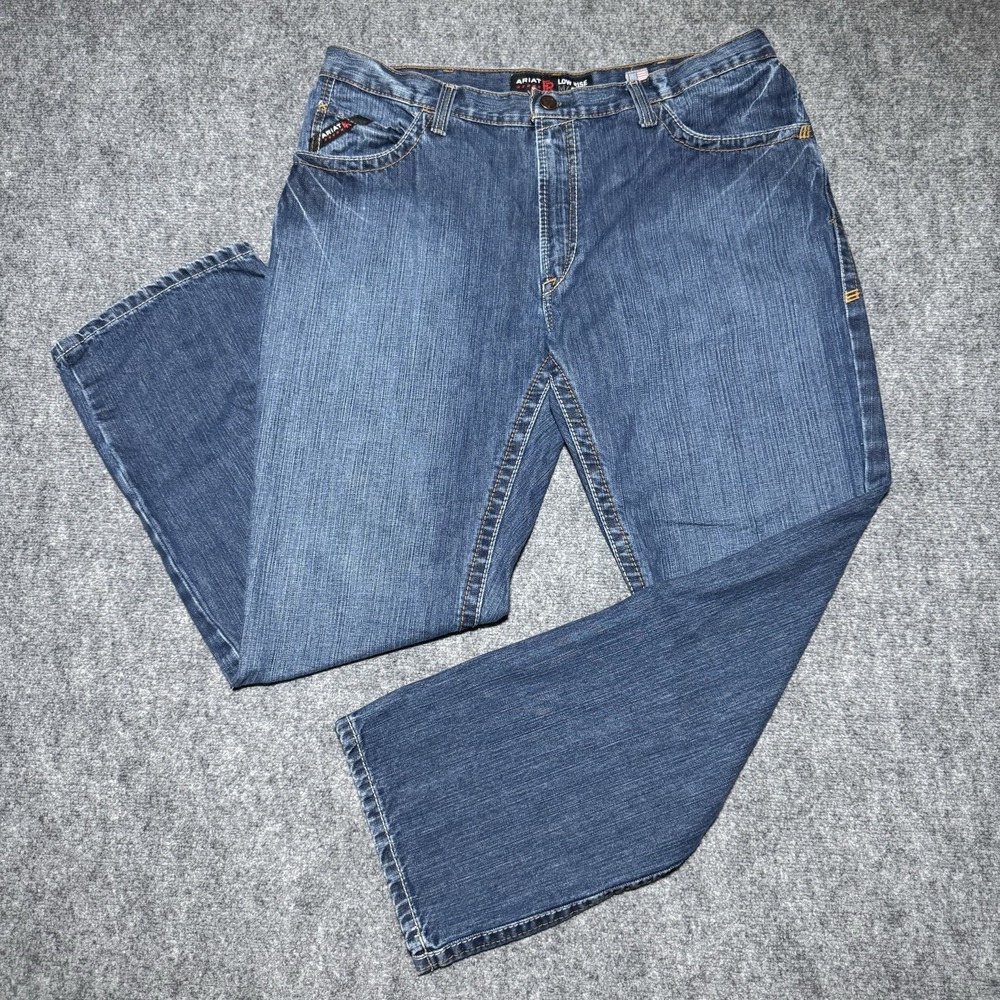 Ariat Jeans FR Flame Resistant M4 Western Low Rise Boot Cut Men 40x32 Western